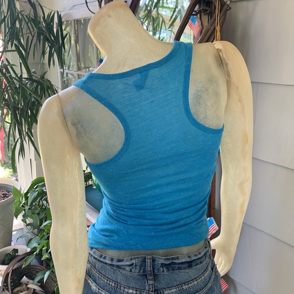 Boutique Cowboy Horse Blue Tank Top - Picture 2 of 3